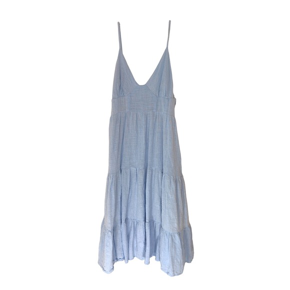 Lulus Dresses & Skirts - Lulus Dress Pastel Blue Sleeveless Tiered Broomstick Sundress Casual Midi Medium